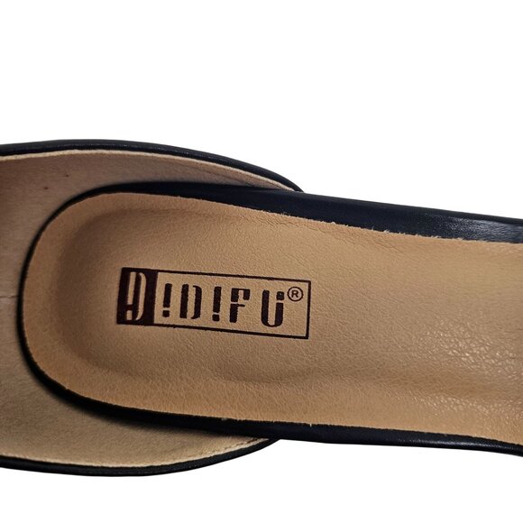 Womens Black Size 10 Block 4" Heels Pumps Shoes Ankle Strap Closed Pointed Toe - Picture 7 of 14